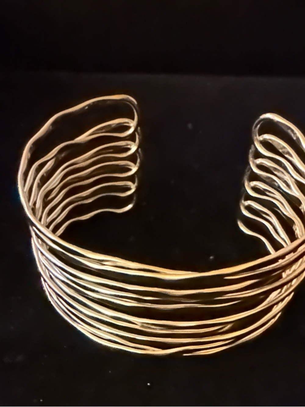 Silver Multi-Row Wire Cuff Bracelet - Elegant Women's Jewelry